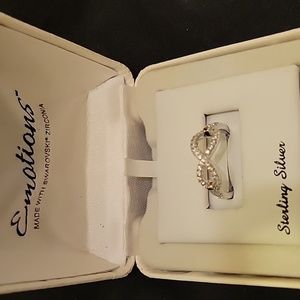 Infinity sterling silver ring